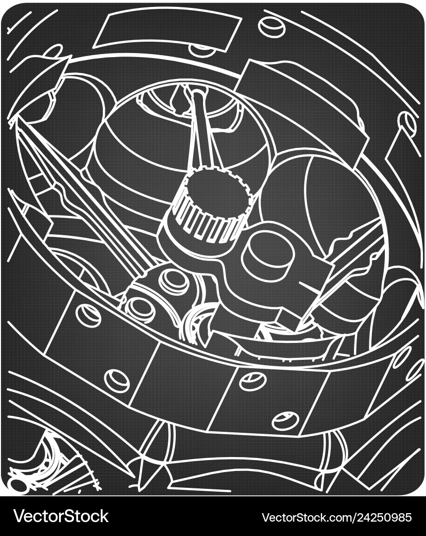 Technical pattern on a gray Vector Image