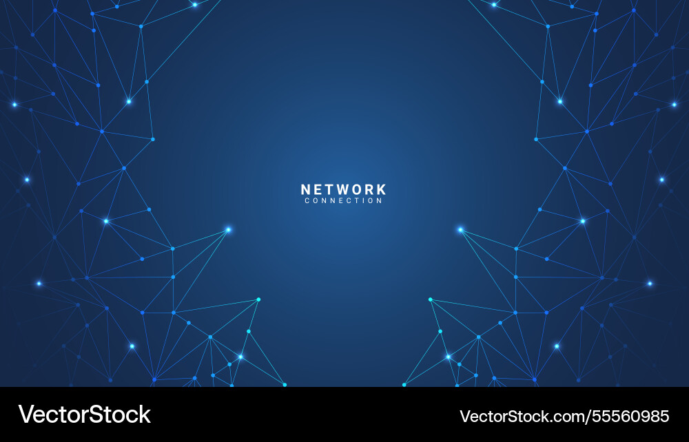 Technology background design with network Technology background design with network vector image