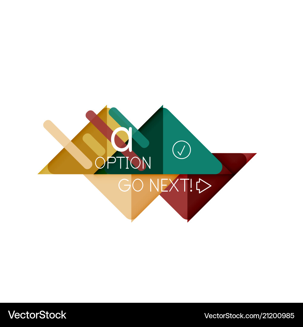 Triangle data visualization design option vector image