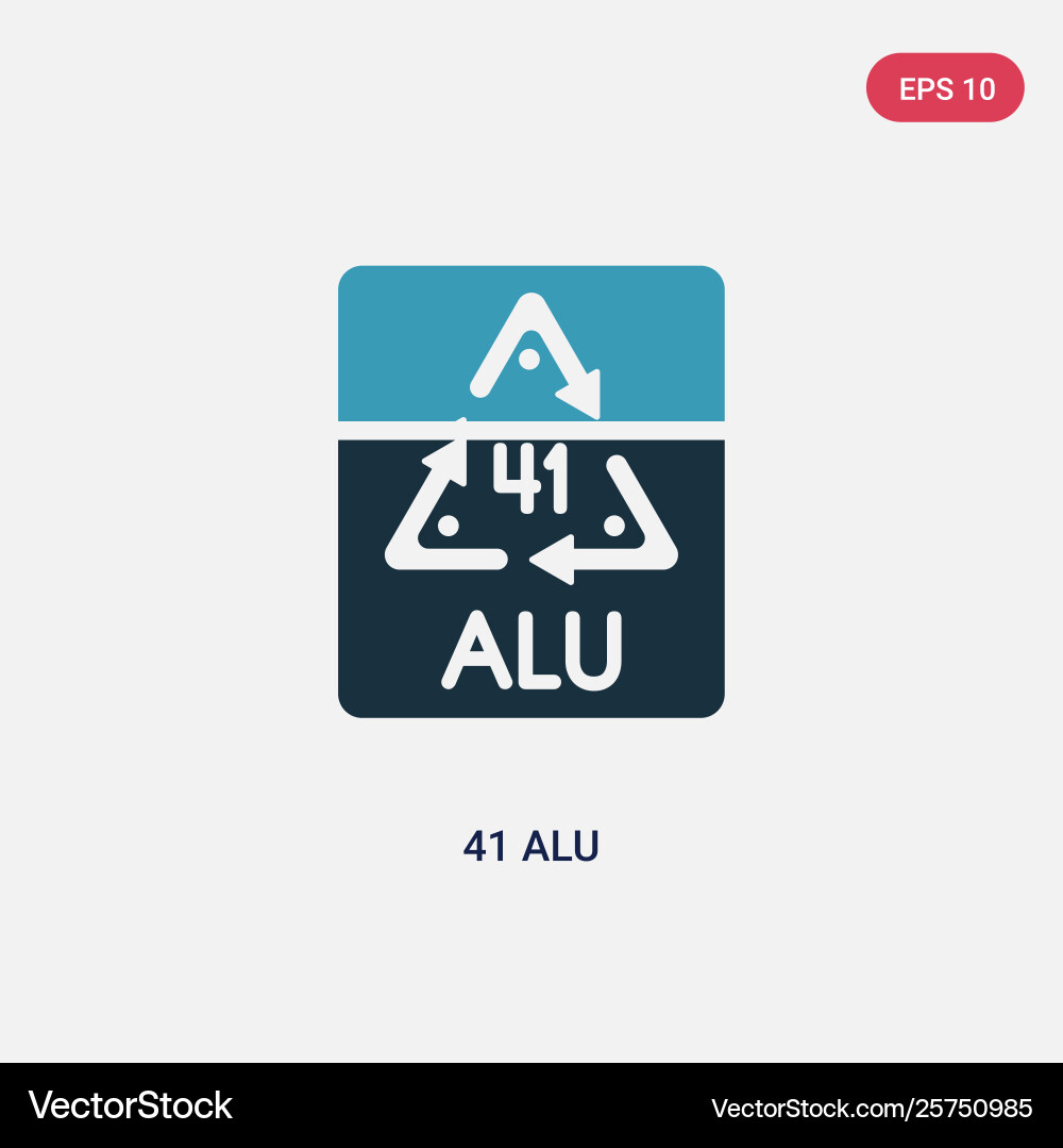 Two color 41 alu icon from user interface concept vector image