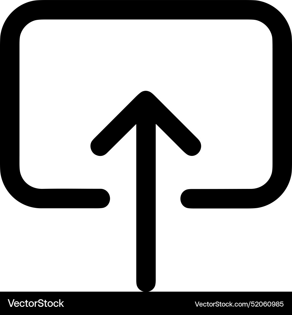 Upload outline icon symbol image Upload outline icon symbol image Vector Image