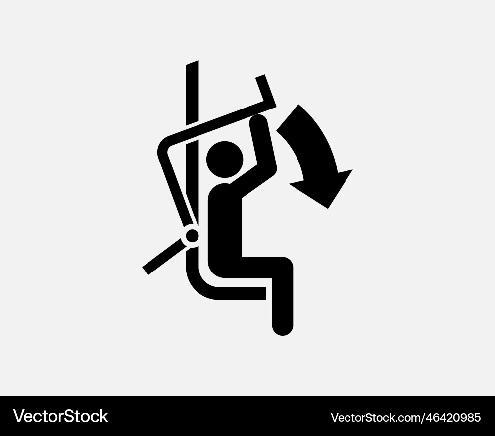 Use lap bar restraint icon Use lap bar restraint icon vector image