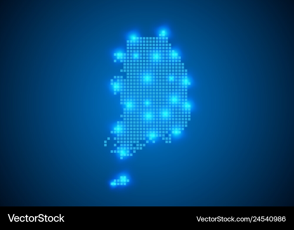 Abstract blue background with map internet line vector image