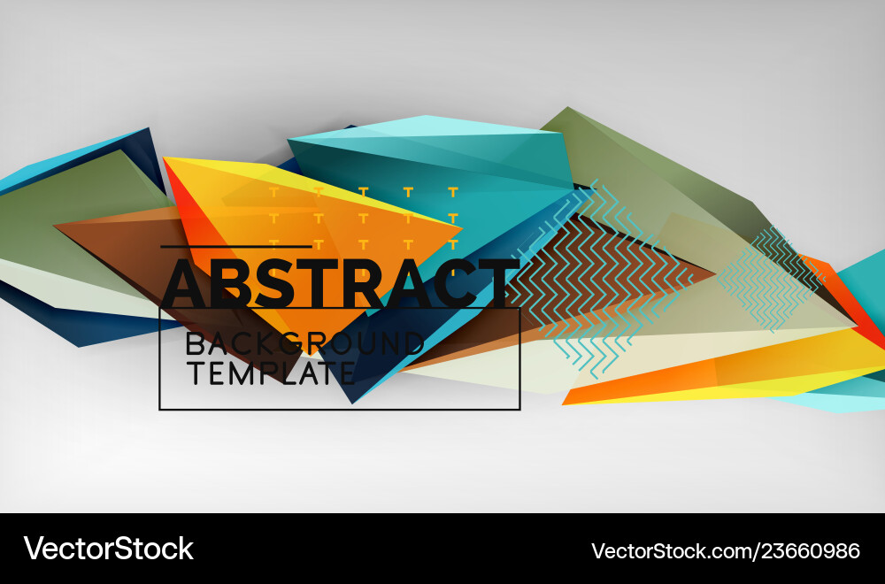 Abstract color triangles geometric background Vector Image
