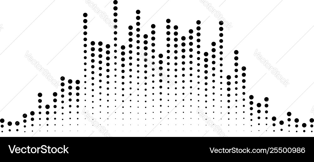 Abstract equalizer element with dotted lines Abstract equalizer element with dotted lines Vector Image
