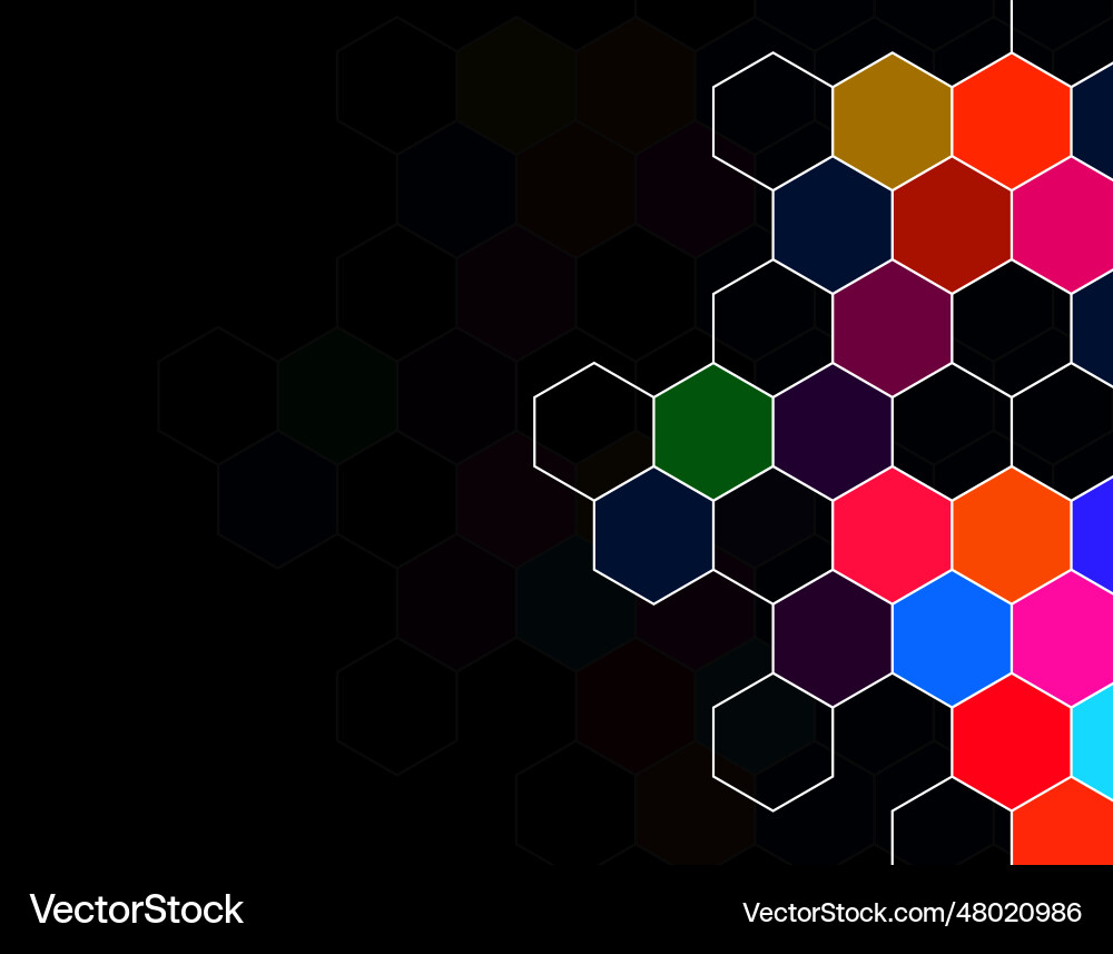 Abstract hexagon background technology pattern vector image