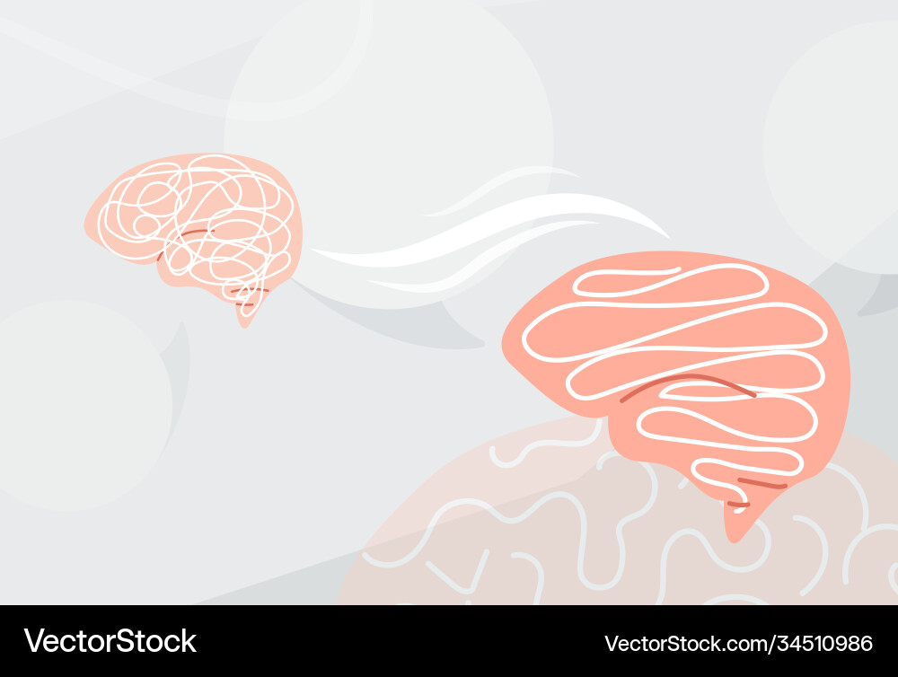 Brain Connection & Understanding Vector Image