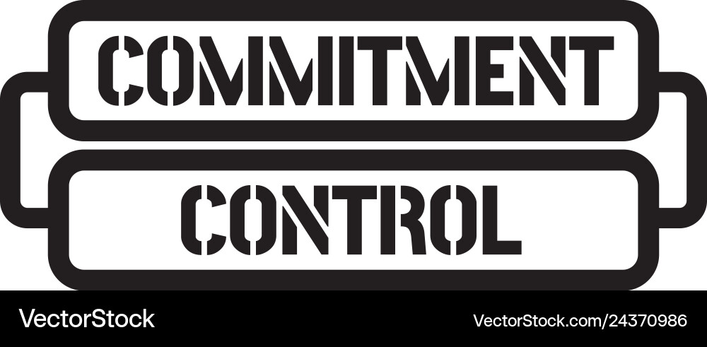 Commitment control stamp Commitment control stamp vector image