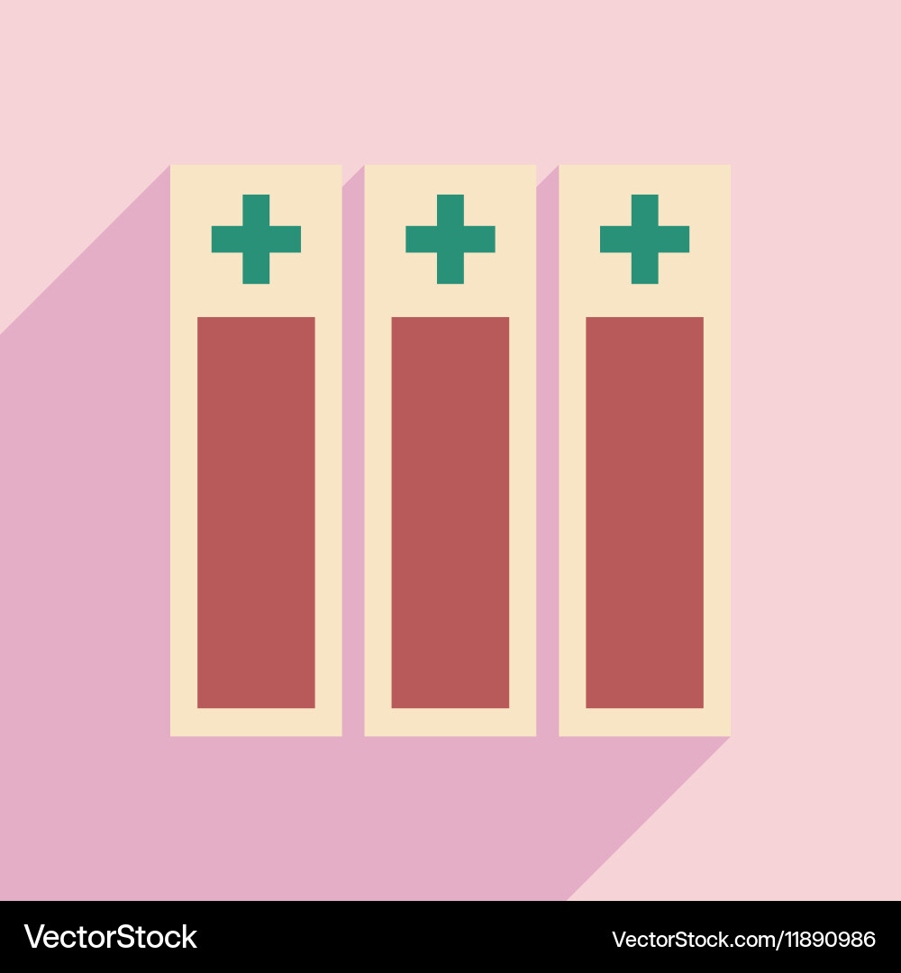 Flat with shadow icon and mobile application vector image