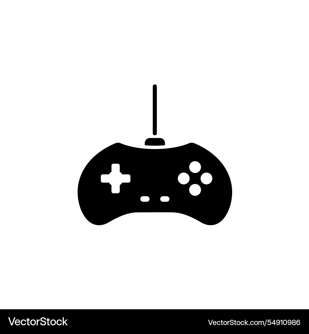 Game controller gamepad joystick solid flat icon Game controller gamepad joystick solid flat icon vector image