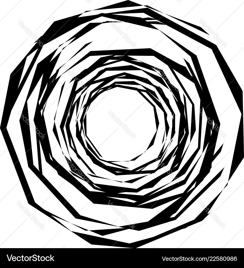 Geometric radial element abstract concentric Vector Image