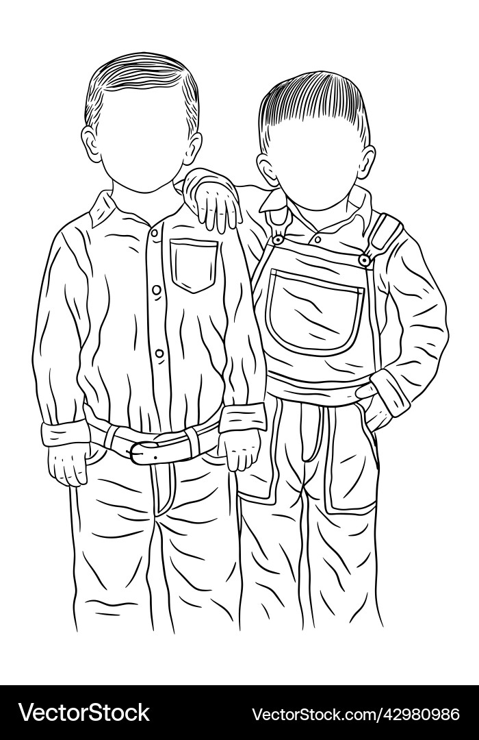 Happy family brother and sister sibling daughter Happy family brother and sister sibling daughter vector image