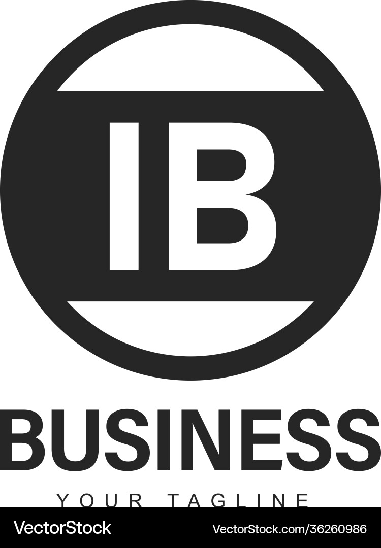Ib initial a logo design with abstract style Ib initial a logo design with abstract style vector image