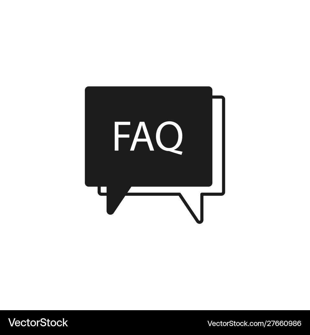 Icon faq help character simple Icon faq help character simple vector image