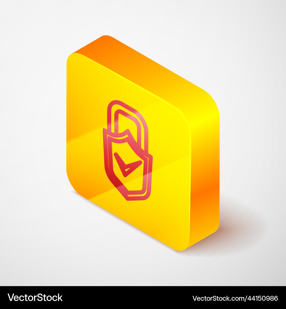 Isometric line open padlock and check mark icon Isometric line open padlock and check mark icon Vector Image