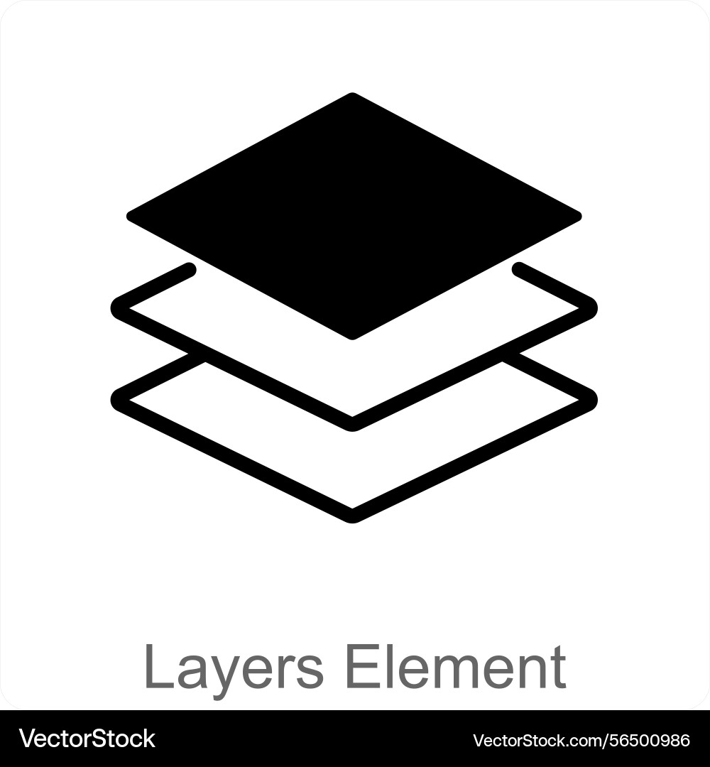 Layers element icon concept Vector Image