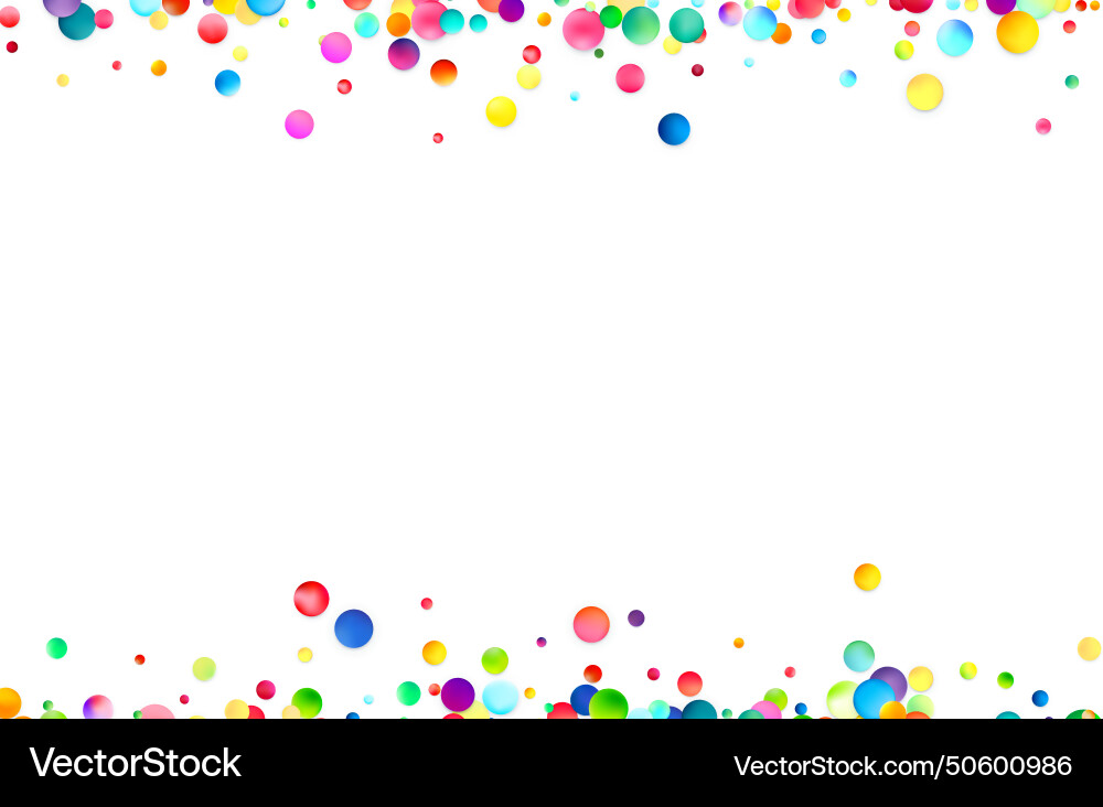 Multicolored bubble border Multicolored bubble border vector image
