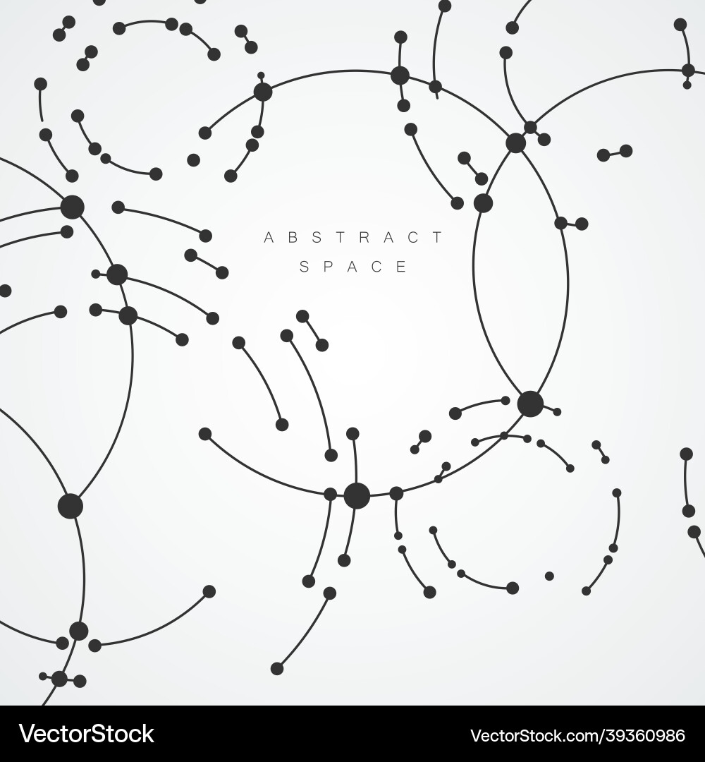 Points connecting circles background Points connecting circles background vector image