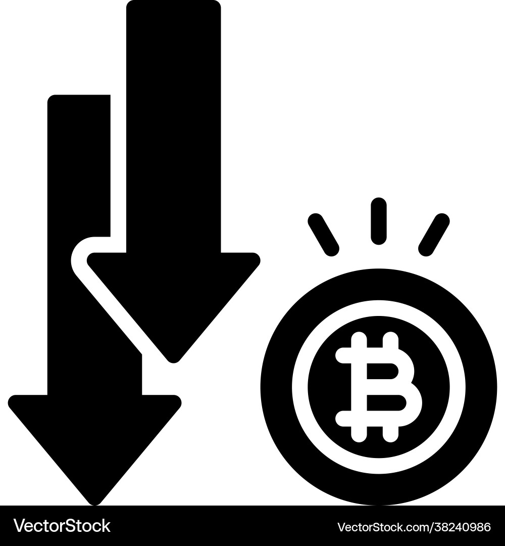 Price decrease icon cryptocurrency related – Royalty-Free Vector |  VectorStock