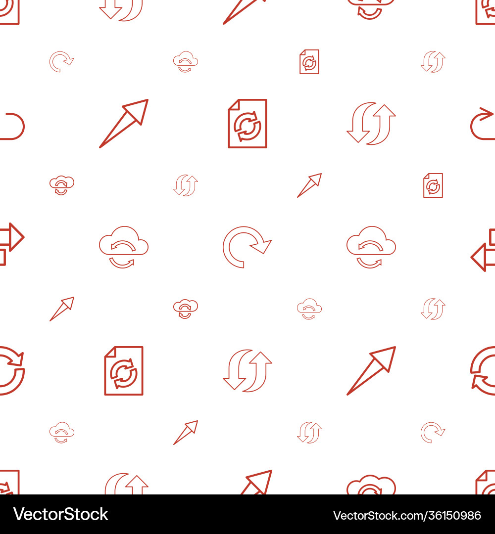 Reload icons pattern seamless white background vector image