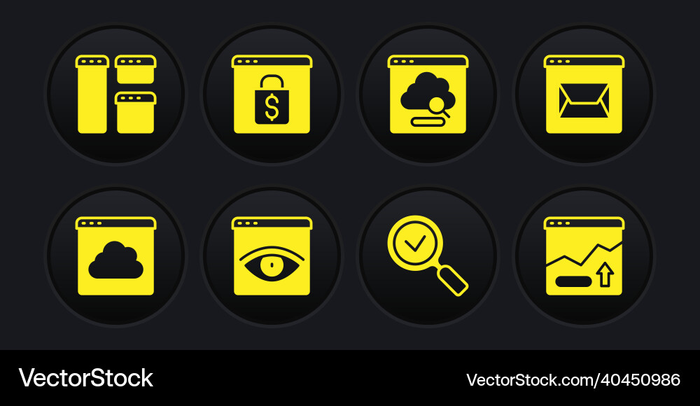 Set cloud technology data transfer website Set cloud technology data transfer website vector image