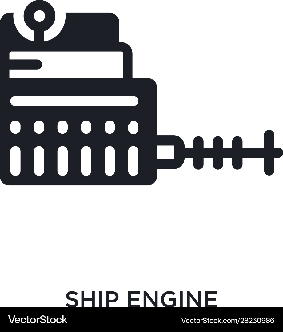 Ship engine isolated icon simple element from vector image