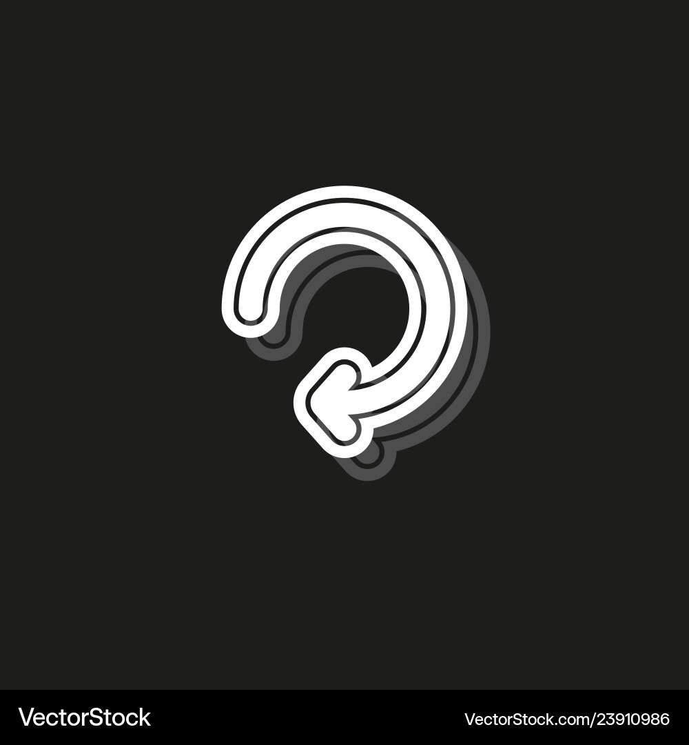 Simple arrow refresh icon vector image
