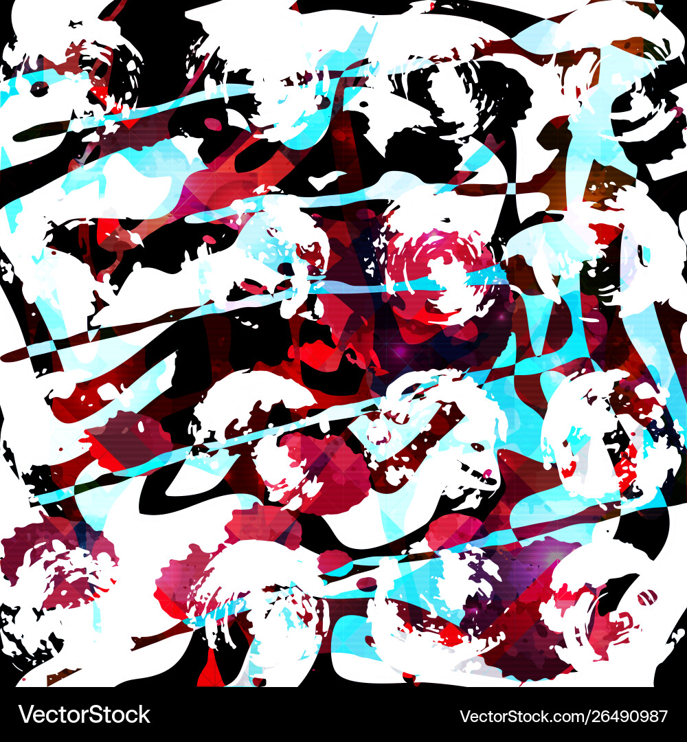 Abstract color pattern in graffiti style quality Vector Image