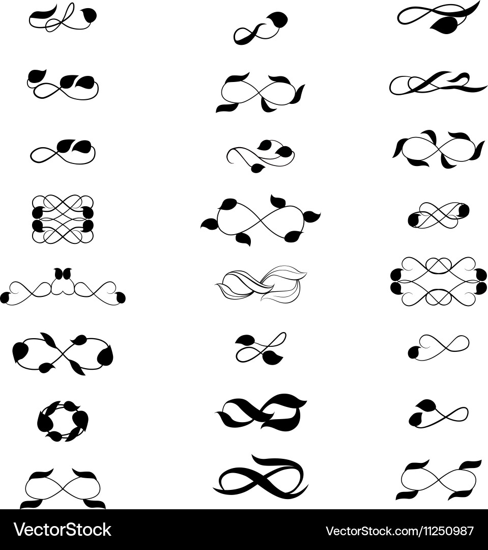 Borders and dividers decorative vignette elements Vector Image