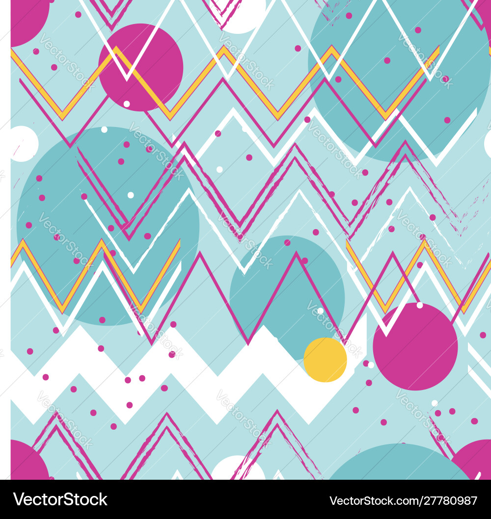 Chevron zig zag abstract with circles and dots Vector Image
