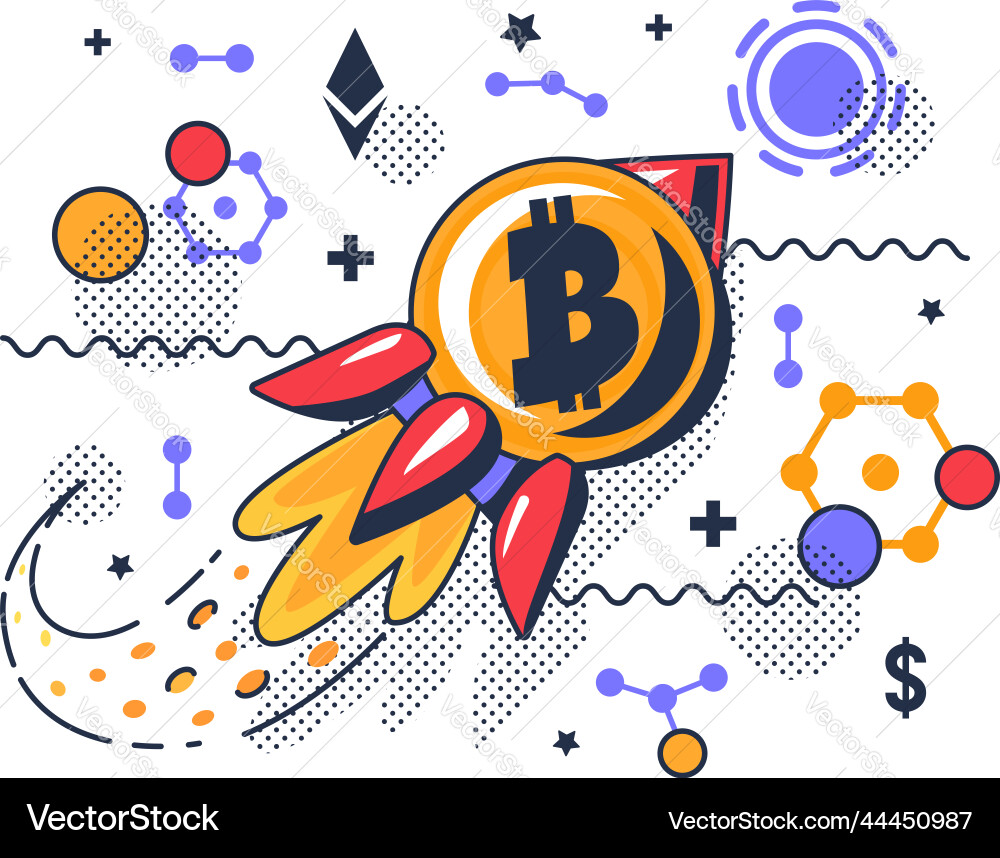 Crypto blockchain mining cryptocurrency Crypto blockchain mining cryptocurrency Vector Image