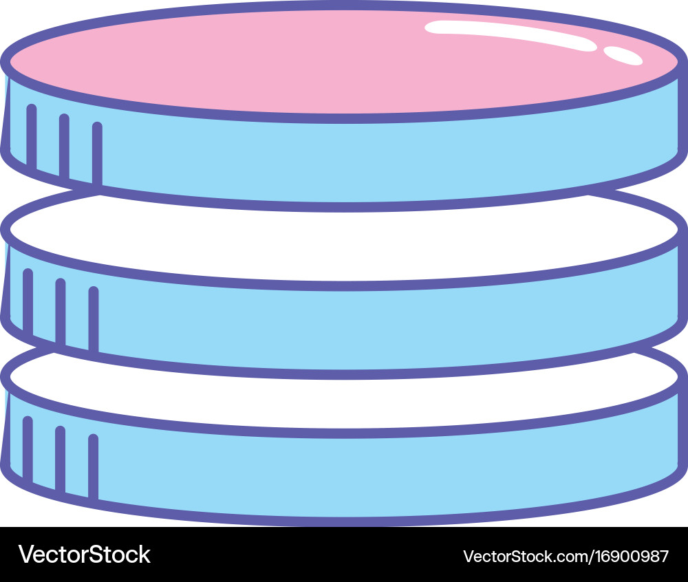 Database technology system information service vector image