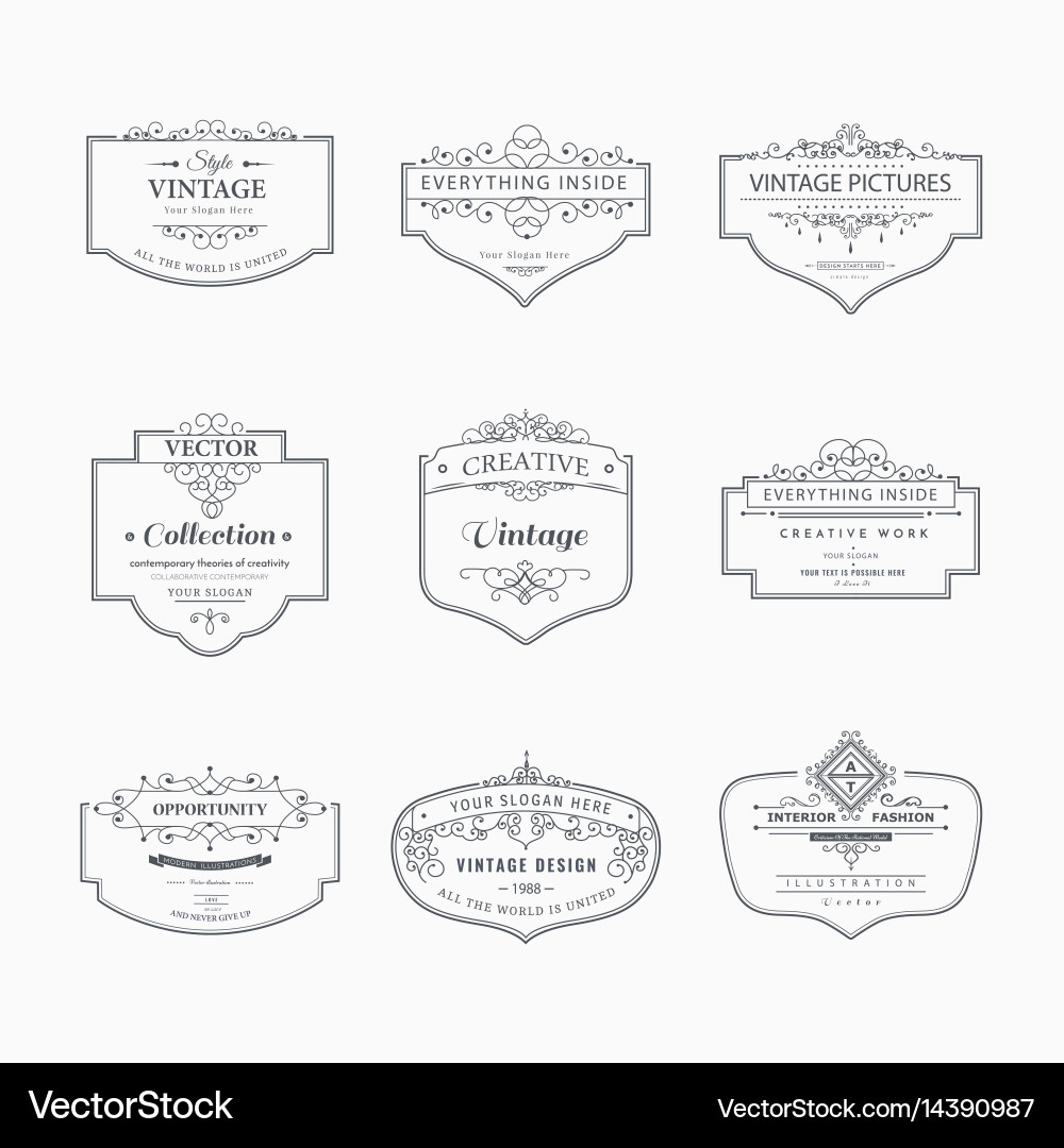 Design elements template vector image