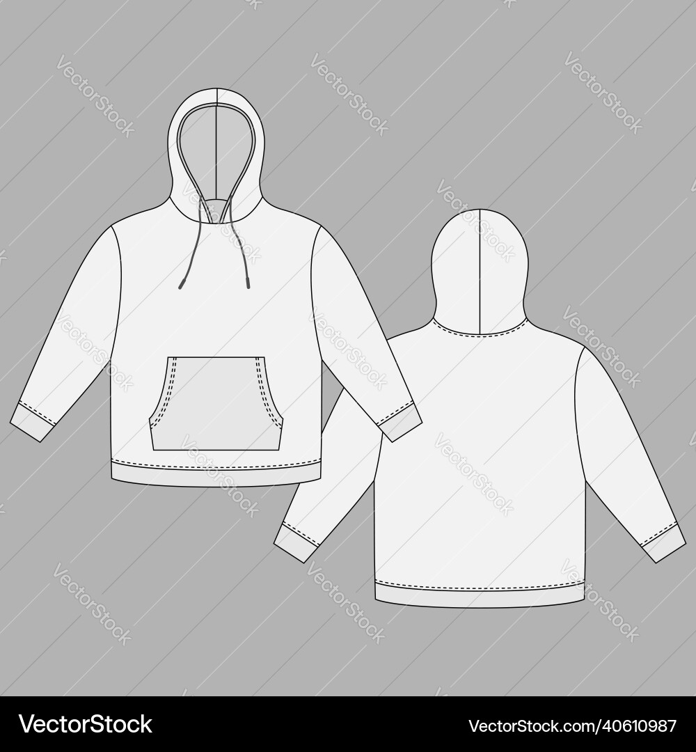 Hoodie Template How To Draw A Oversized Hoodie Technical Drawing