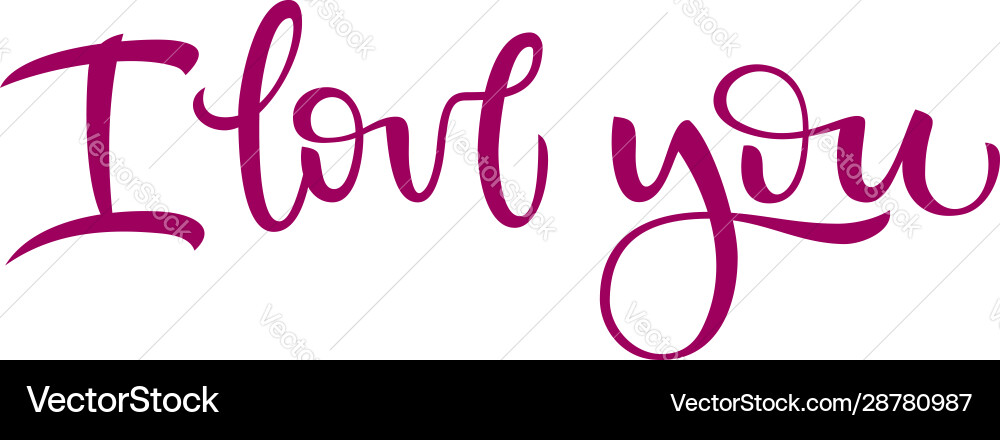 Phrase i love you on a white isolated background Vector Image