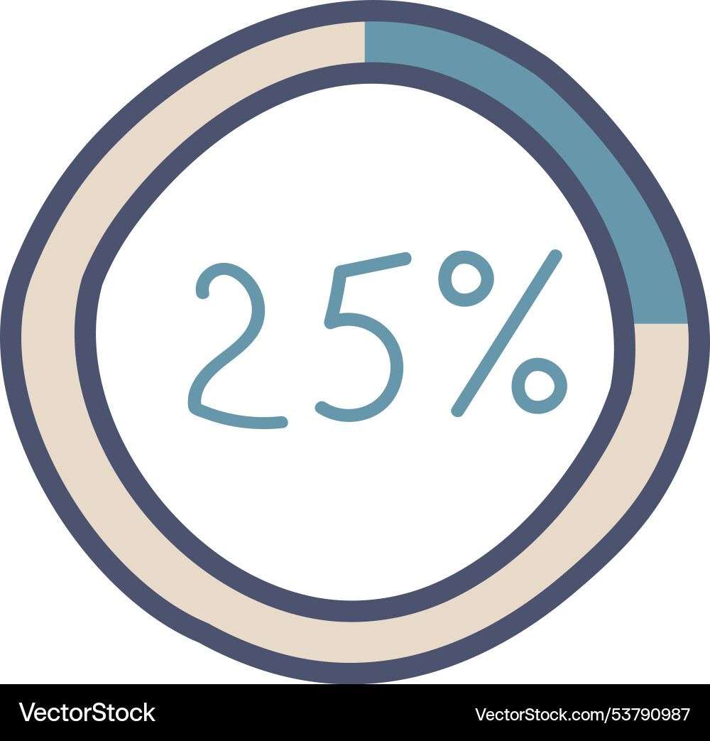Progress circle indicator vector image