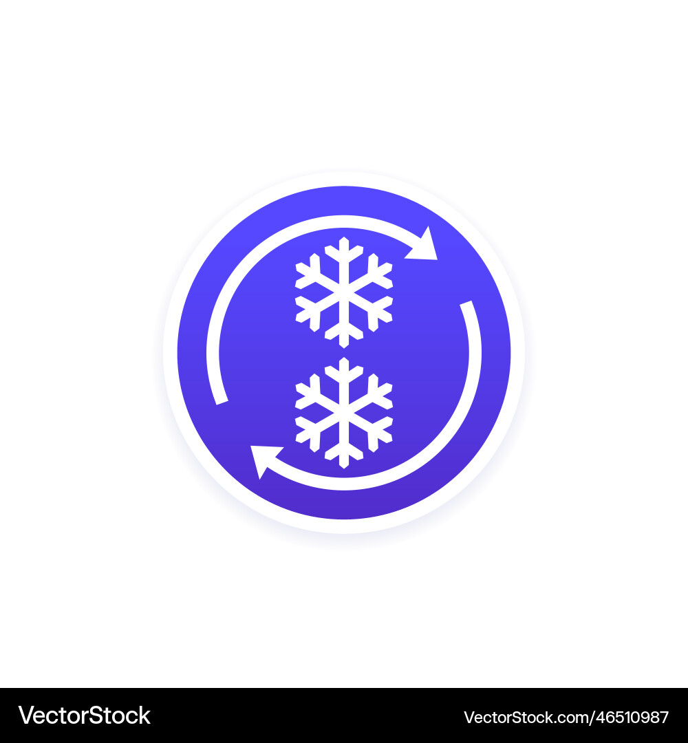 Refreezing icon with arrows design Vector Image