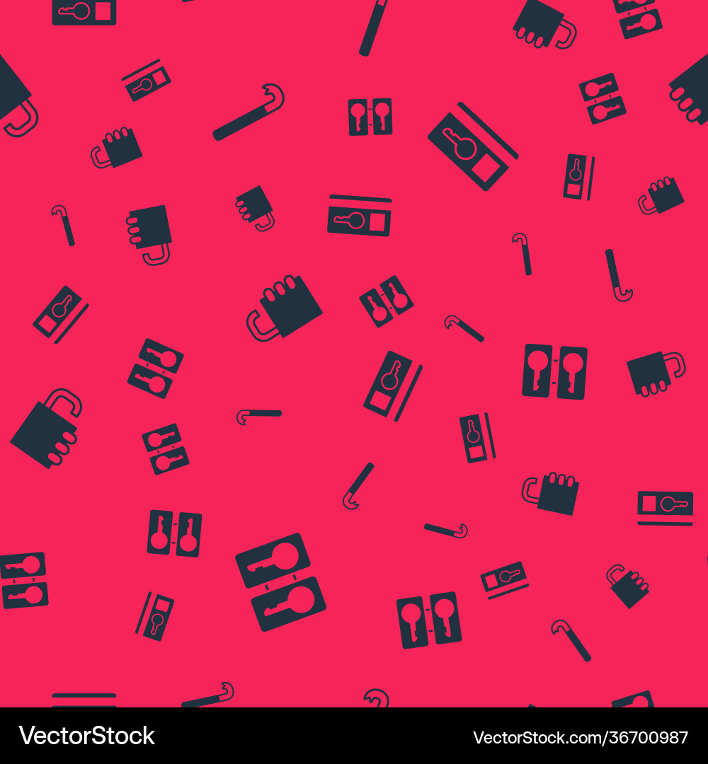 Set casting keys crowbar safe combination lock vector image