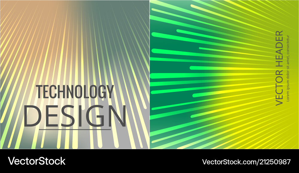 Set of abstract technology web banner Set of abstract technology web banner vector image