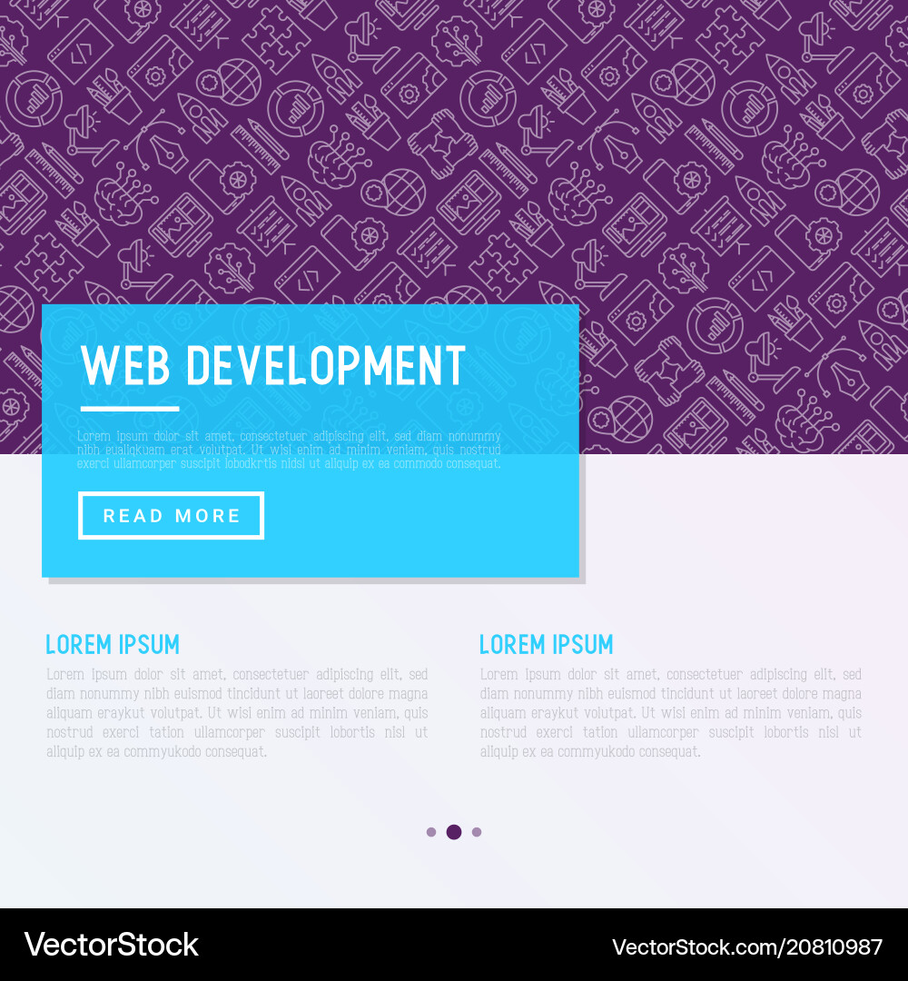 Web development concept with thin line icons Web development concept with thin line icons Vector Image