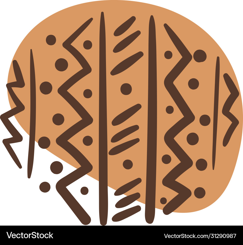 Zig zag lines boho block organic style Vector Image