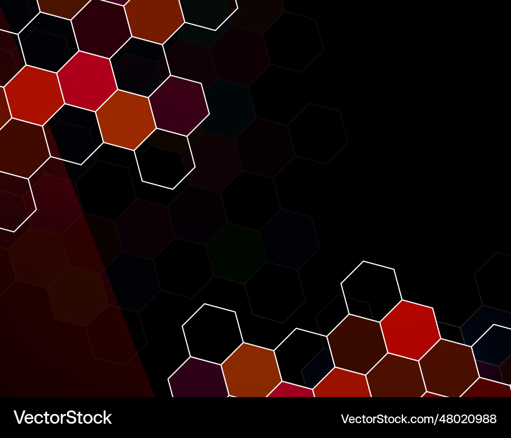 Abstract hexagon background technology pattern vector image