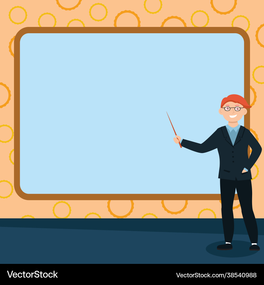 Abstract professor giving lectures explaining Abstract professor giving lectures explaining Vector Image