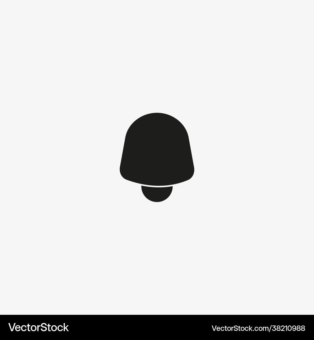 Bell icon isolated on white background ui button vector image