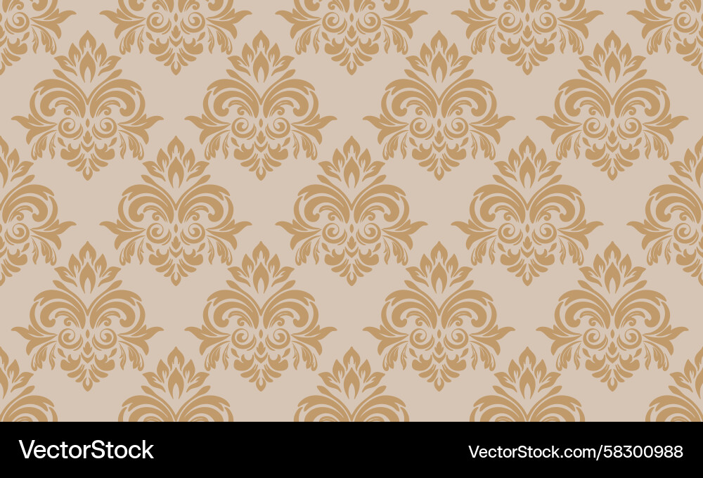 Camel Damask Pattern Vector Image