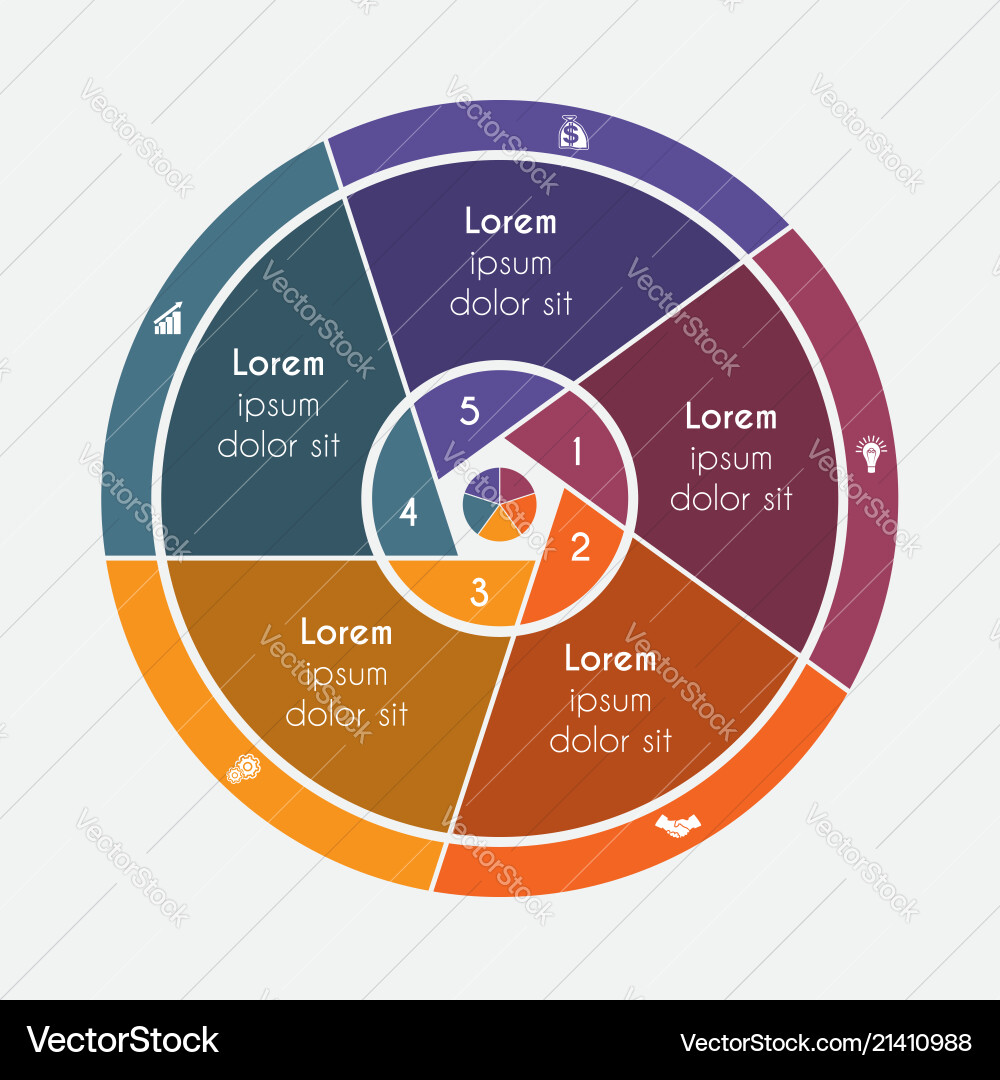 Circular Workflow Elements vector image
