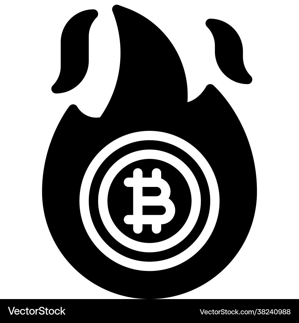 Coin burn icon cryptocurrency related – Royalty-Free Vector | VectorStock
