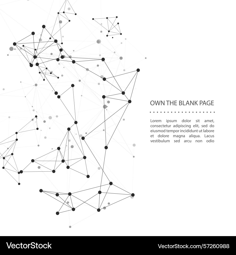 Connect lines and dots on white background Connect lines and dots on white background Vector Image