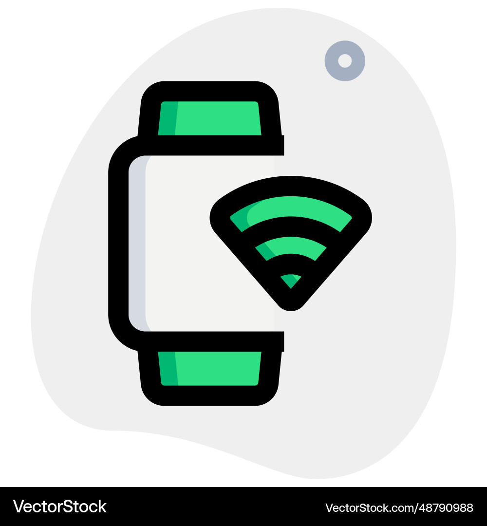 Digital smartwatch with wireless connection vector image