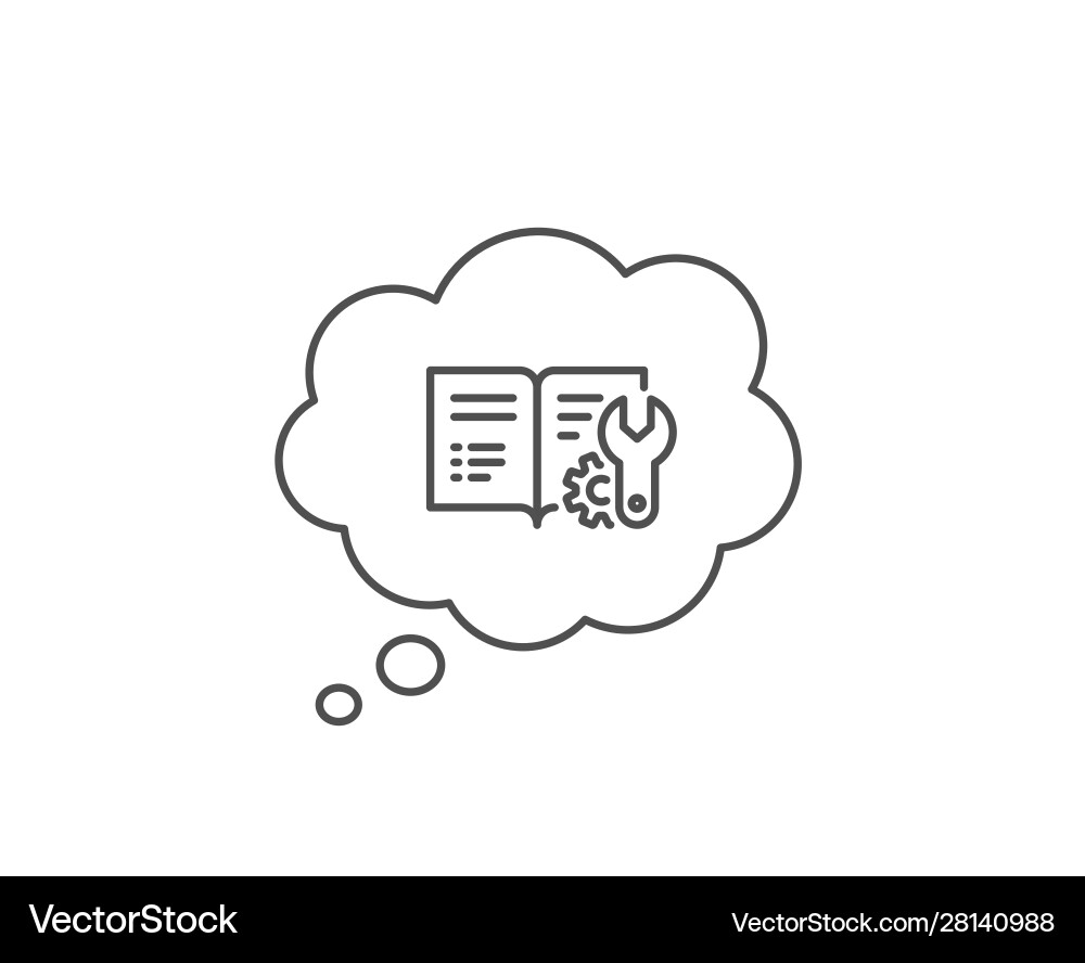 Engineering documentation line icon technical vector image